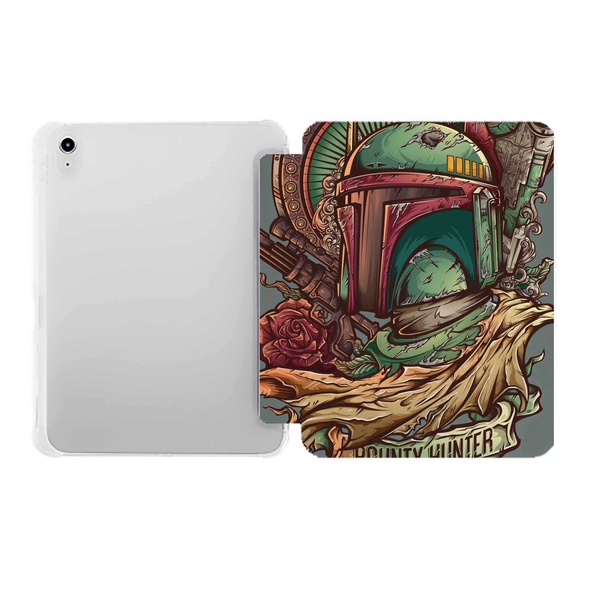 （画像用） スター・ウォーズ Star Wars IPad ケース ペン収納付き 三つ折りスタンド PUレザー×シリコン 対応機種9.5/10.5/10.9インチ